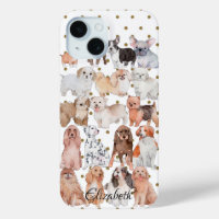 Adorable Welpen Polka Dots Personalisiert
