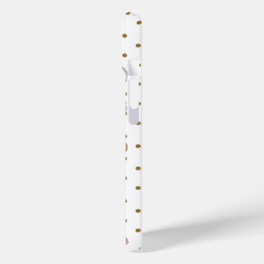 Adorable Welpen Polka Dots Personalisiert Case-Mate iPhone Hülle (Rückseite / Links)