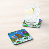 Adorable Welpen und Feen Untersetzer (Rechte Seite)