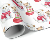 Adorable Welpen- und Kittenpapier Geschenkpapier (Rolleneckpunkt)