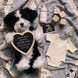 Adorable Welpenschwangerschaftsankündigung Feiertagskarte