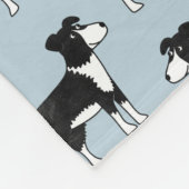 Adorable Welsh Border Collie Sheep Dog Muster Fleecedecke (Ecke)