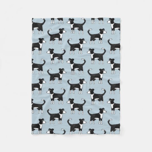 Adorable Welsh Border Collie Sheep Dog Muster Fleecedecke (Vorderseite)