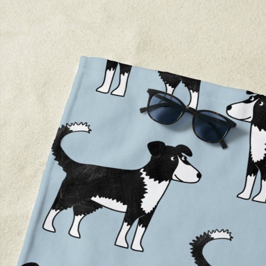 Adorable Welsh Border Collie Sheep Dog Muster Strandtuch (Beispiel)