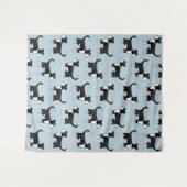 Adorable Welsh Border Collie Sheep Dog Muster Wandteppich (Vorderseite (Horizontal))