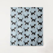 Adorable Welsh Border Collie Sheep Dog Muster Wandteppich (Vorderseite)