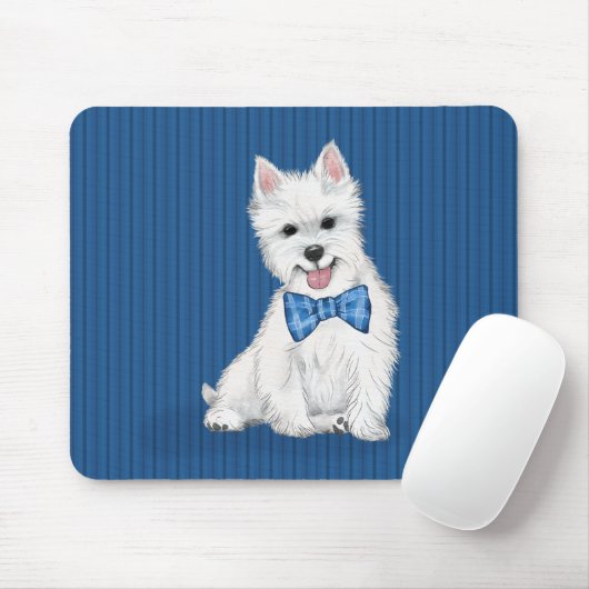 Adorable West Highland White Terrier Mouse Pad Mousepad (Mit Mouse)