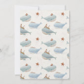 Adorable Whale Baby Dusche Einladung (Rückseite)