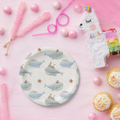 Adorable Whale Baby Dusche Pappteller (Party)