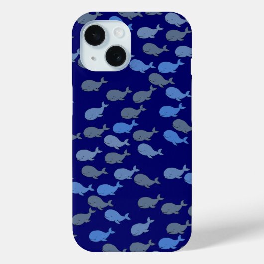 adorable whales pattern Case-Mate iPhone hülle (Rückseite)