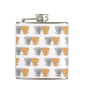 Adorable Whimsical Kittens Orange und Grau Flachmann (Vorderseite)