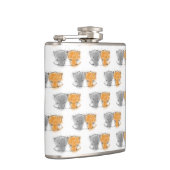 Adorable Whimsical Kittens Orange und Grau Flachmann (Rechts)