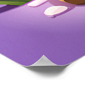 Adorable Whimsical Scottish Highland Cow AI Poster (Ecke)