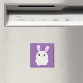 Adorable White Bunny Magnet (In Situ (Geschirrspüler))