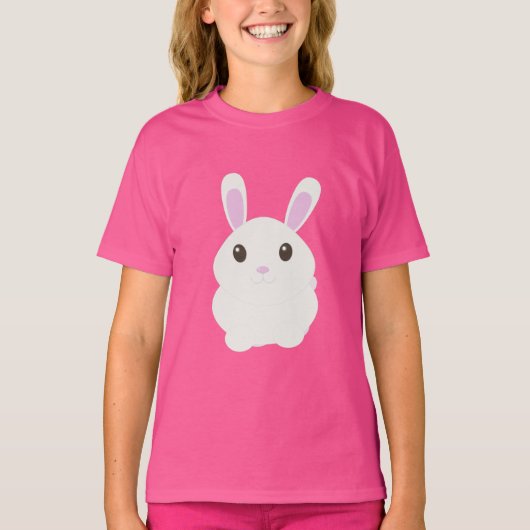 Adorable White Bunny T-Shirt (Vorderseite)