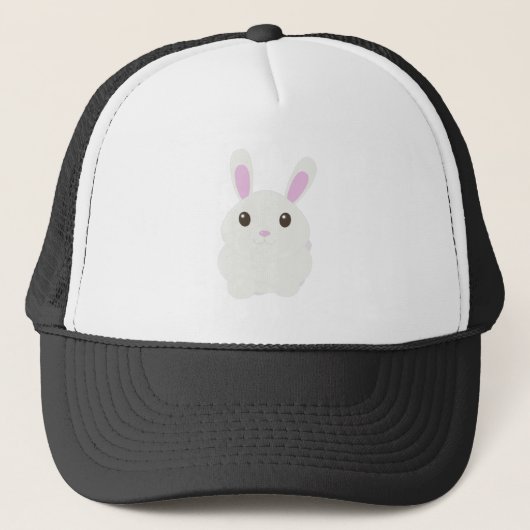 Adorable White Bunny Truckerkappe (Vorderseite)