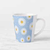 Adorable White Daisy Blue Latte Tasse! Milchtasse (Rechts)