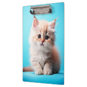 Adorable White Kitten Potrait-54971 Klemmbrett (Links)