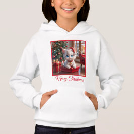 Adorable White Kitten und Weihnachten Geschenk Hoodie
