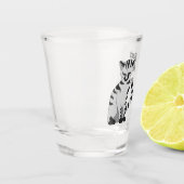 Adorable White Tiger Kitten Noddown Schnapsglas (Links)
