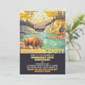 Adorable Wild Buffalo Geburtstagsparty Einladungen (Stehend Vorderseite)