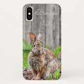 Adorable Wild Bunny Rabbit *Personalize* Case-Mate iPhone Hülle (Rückseite)