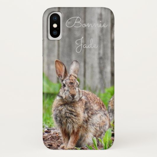 Adorable Wild Bunny Rabbit *Personalize* Case-Mate iPhone Hülle (Rückseite)