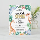 Adorable Wild One Einladung zum ersten Geburtstag (Stehend Vorderseite)