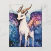 Adorable Winged Goat Postkarte (Vorderseite)
