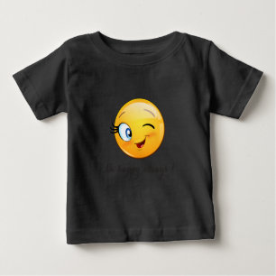 Adorable Winking Emoji Face-Sei immer glücklich Baby T-shirt