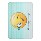 Adorable Winking Emoji Face-Sei immer glücklich Badematte (Vorderseite Vertikal)