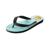 Adorable Winking Emoji Face-Sei immer glücklich Kinderbadesandalen (Schrägansicht)