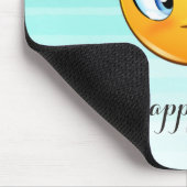 Adorable Winking Emoji Face-Sei immer glücklich Mousepad (Ecke)