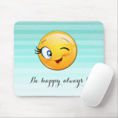 Adorable Winking Emoji Face-Sei immer glücklich Mousepad (Mit Mouse)