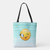 Adorable Winking Emoji Face-Sei immer glücklich Tasche (Rückseite)