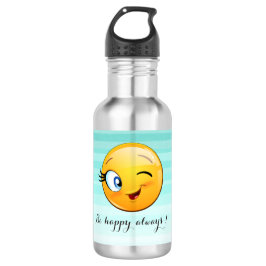 Adorable Winking Emoji Face-Sei immer glücklich Trinkflasche