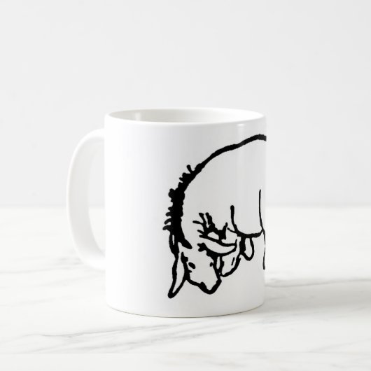 Adorable Winnie The Pooh Eeyore Sketch Kaffeemasch Kaffeetasse (Vorderseite Links)