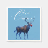 Adorable Winter Wonderland Frohe Weihnachten Serviette (Vorderseite)