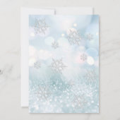 Adorable winter wonderland glitter ombre sweet 16 einladung (Rückseite)