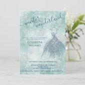 Adorable Winter Wunderland Buche süß 16 Einladung (Stehend Vorderseite)