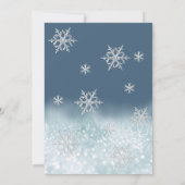 Adorable Winter Wunderland Glitzer ombre Süß 16 Einladung (Rückseite)