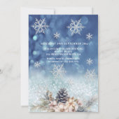 Adorable Winter Wunderland Glitzer ombre Süß 16 Einladung (Rückseite)