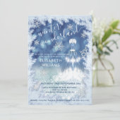Adorable Winter Wunderland Glitzer ombre Süß 16 Einladung (Stehend Vorderseite)
