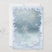 Adorable Winter Wunderland Glitzer ombre Süß 16 Einladung (Rückseite)