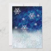 Adorable Winter Wunderland Glitzer ombre Süß 16 Einladung (Rückseite)