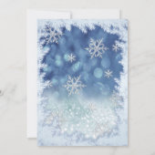 Adorable Winter Wunderland Glitzer ombre Süß 16 Einladung (Rückseite)