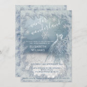 Adorable Winter Wunderland Glitzer ombre Süß 16 Einladung (Vorne/Hinten)