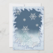 Adorable Winter Wunderland Glitzer ombre Süß 16 Einladung (Rückseite)