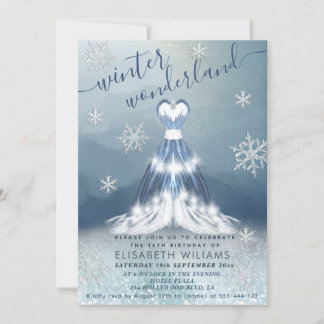 Adorable Winter Wunderland Kleid süß 16 Einladung