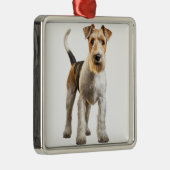 ADORABLE WIRRED FOX TERRIER DOG ORNAMENT AUS METALL (Rechts)